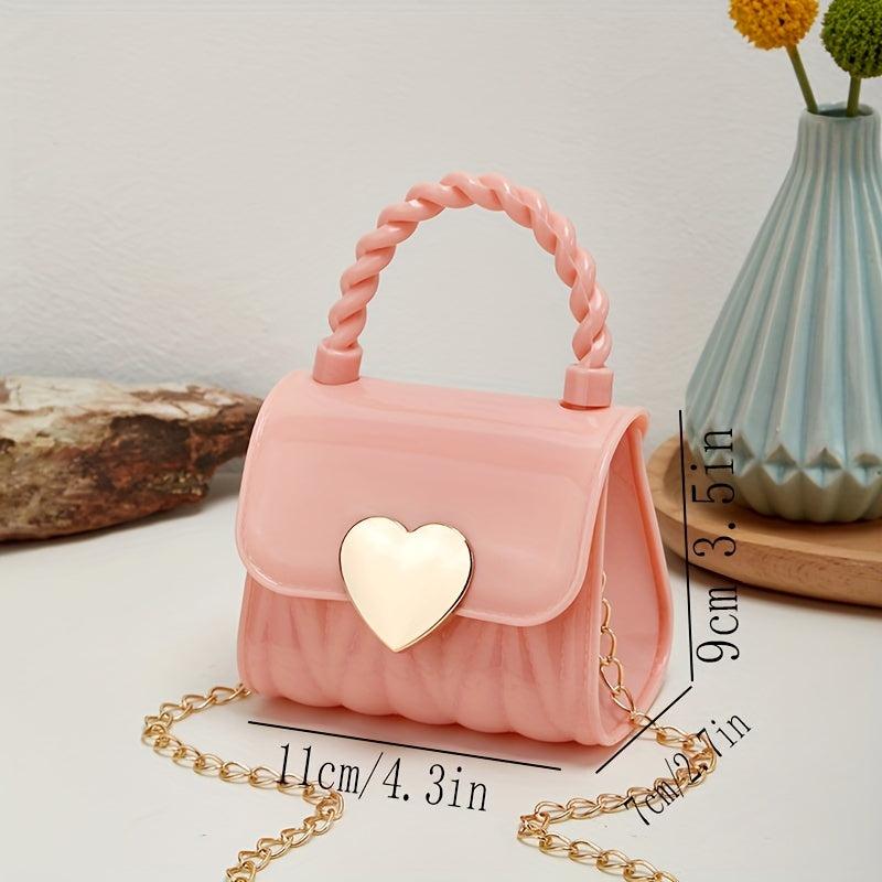 Heart Decor Jelly Mini Crossbody Bag for Women