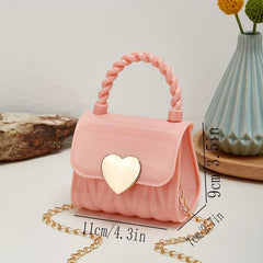 Heart Decor Jelly Mini Crossbody Bag for Women
