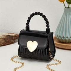 Heart Decor Jelly Mini Crossbody Bag for Women