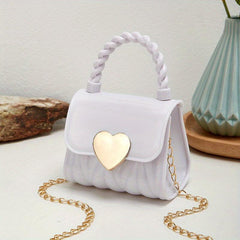 Heart Decor Jelly Mini Crossbody Bag for Women