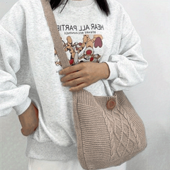 Japanese Style Crochet Crossbody Bag for Women