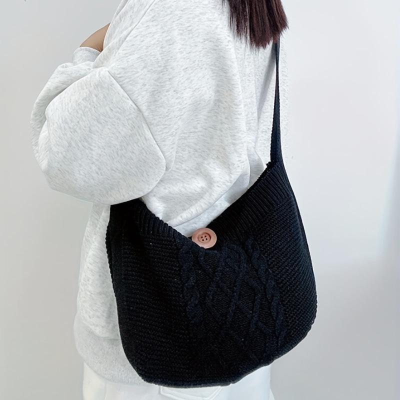 Japanese Style Crochet Crossbody Bag for Women
