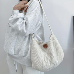 Japanese Style Crochet Crossbody Bag for Women
