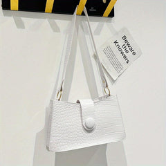 Crocodile Pattern Crossbody Bag PVC Handbag Women's Shoulder Bag