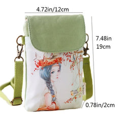 Animal Pattern Canvas Crossbody Bag for Women