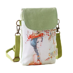 Animal Pattern Canvas Crossbody Bag for Women