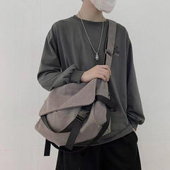 Vintage Canvas Crossbody Bag Large Capacity Messenger Bag