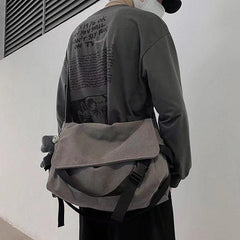 Vintage Canvas Crossbody Bag Large Capacity Messenger Bag