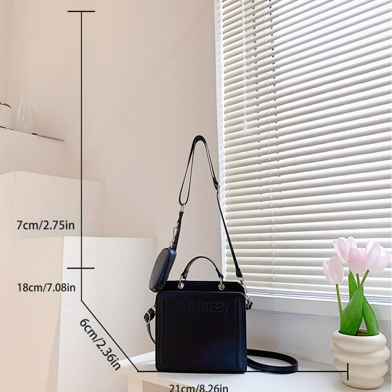 Embossed PU Leather Shoulder Bag with Zipper