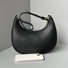 Solid Crescent Bag Minimalist Underarm Bag
