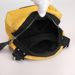 Casual Crossbody Bag with Zipper & Wide Strap