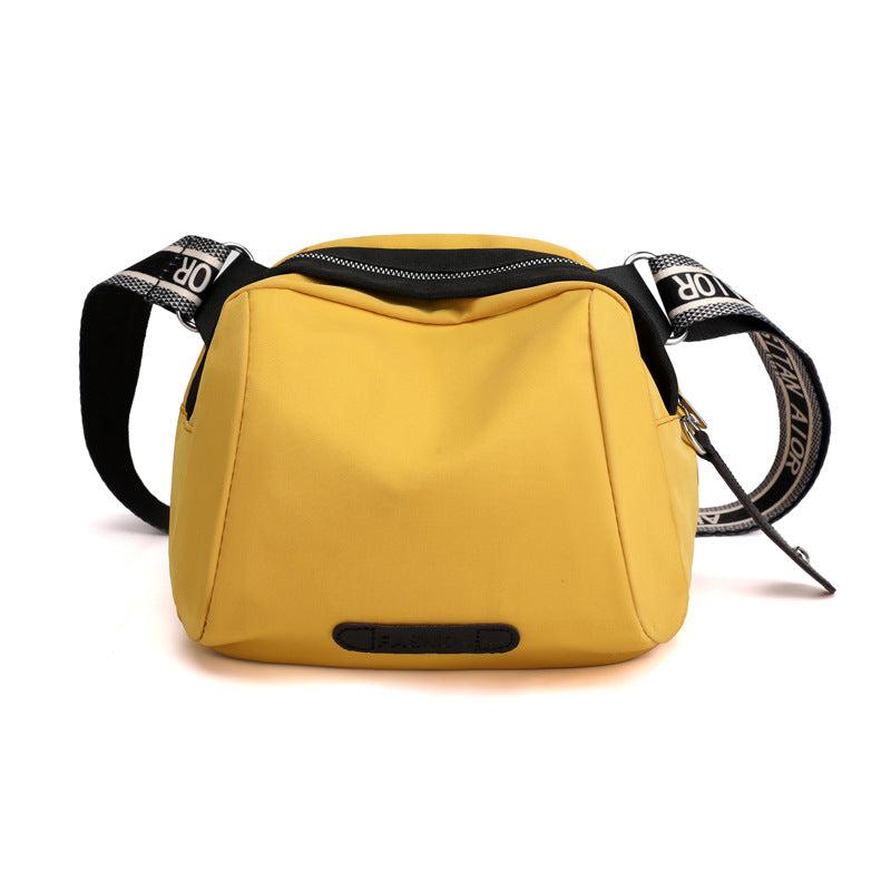 Casual Crossbody Bag with Zipper & Wide Strap