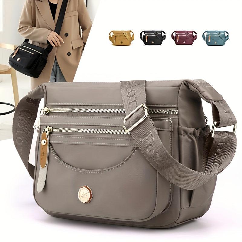 Casual Solid Hobo Bag Zipper Shoulder Bag Women's Versatile Bag