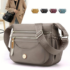 Casual Solid Hobo Bag Zipper Shoulder Bag Women's Versatile Bag