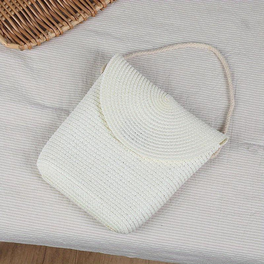 Straw Woven Crossbody Bag Boho Style Shoulder Bag For Women