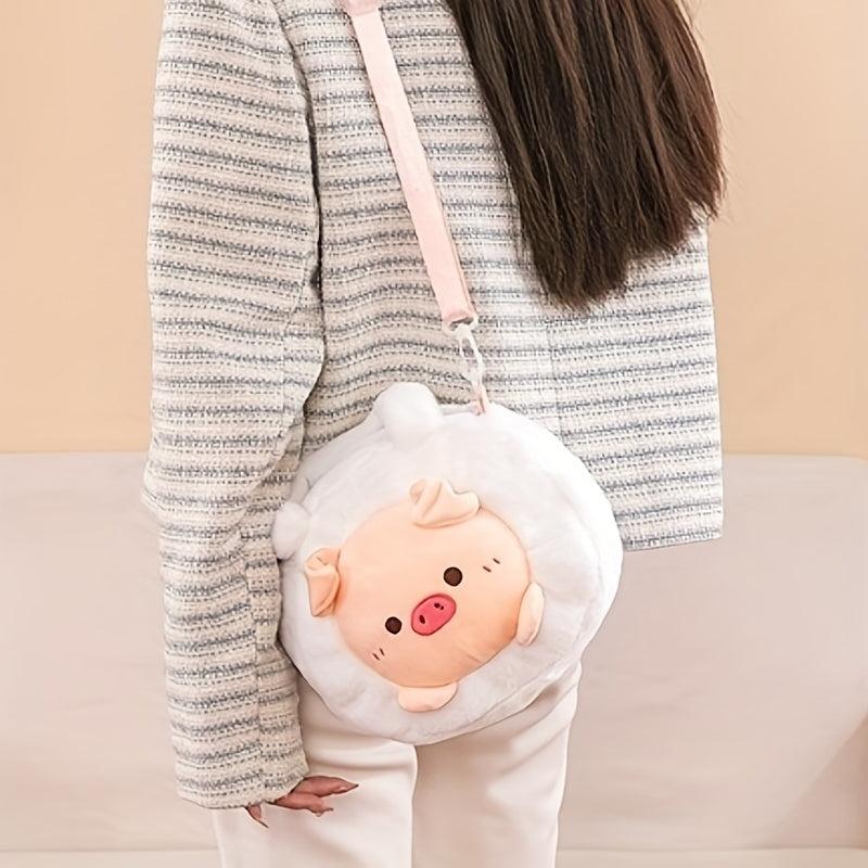 Plush Zipper Crossbody Bag Rabbit&Bear&Turtle Handbag for Women