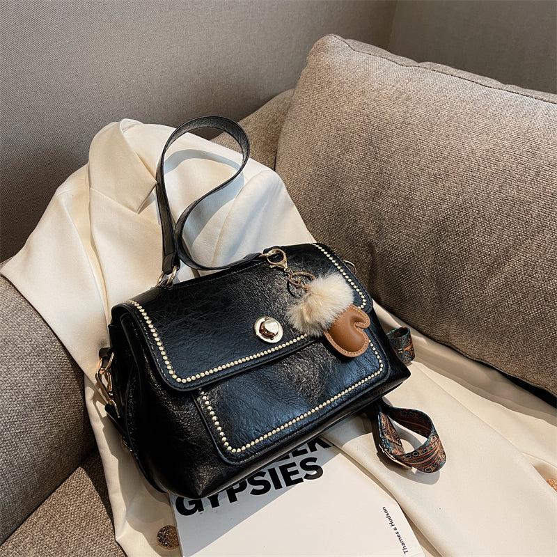 Vintage Messenger Bag Women Ethnic Strap Crossbody Faux Leather Purse