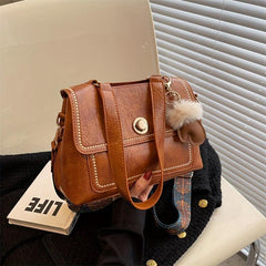 Vintage Messenger Bag Women Ethnic Strap Crossbody Faux Leather Purse