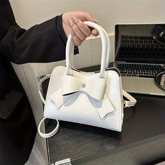 Bowknot Decor Shoulder Bag Minimalist Satchel Bag