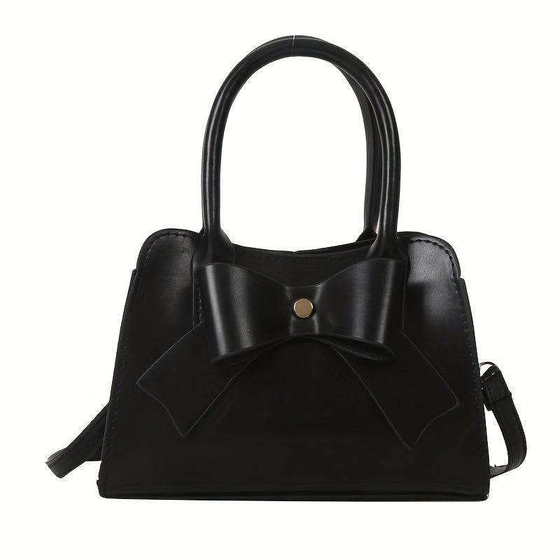 Bowknot Decor Shoulder Bag Minimalist Satchel Bag
