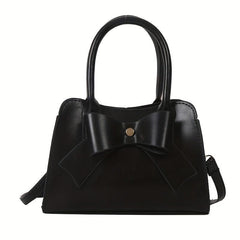 Bowknot Decor Shoulder Bag Minimalist Satchel Bag