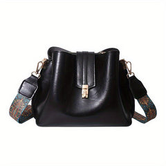 Ethnic Strap Crossbody Bucket Bag Retro Style