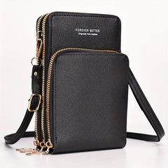 Touch Screen Cell Phone Purse Wallet Small PU Leather Card Pockets Crossbody Bag