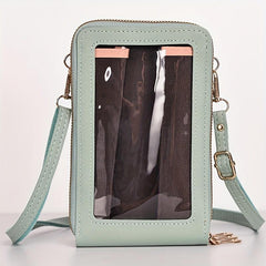 Touch Screen Cell Phone Purse Wallet Small PU Leather Card Pockets Crossbody Bag