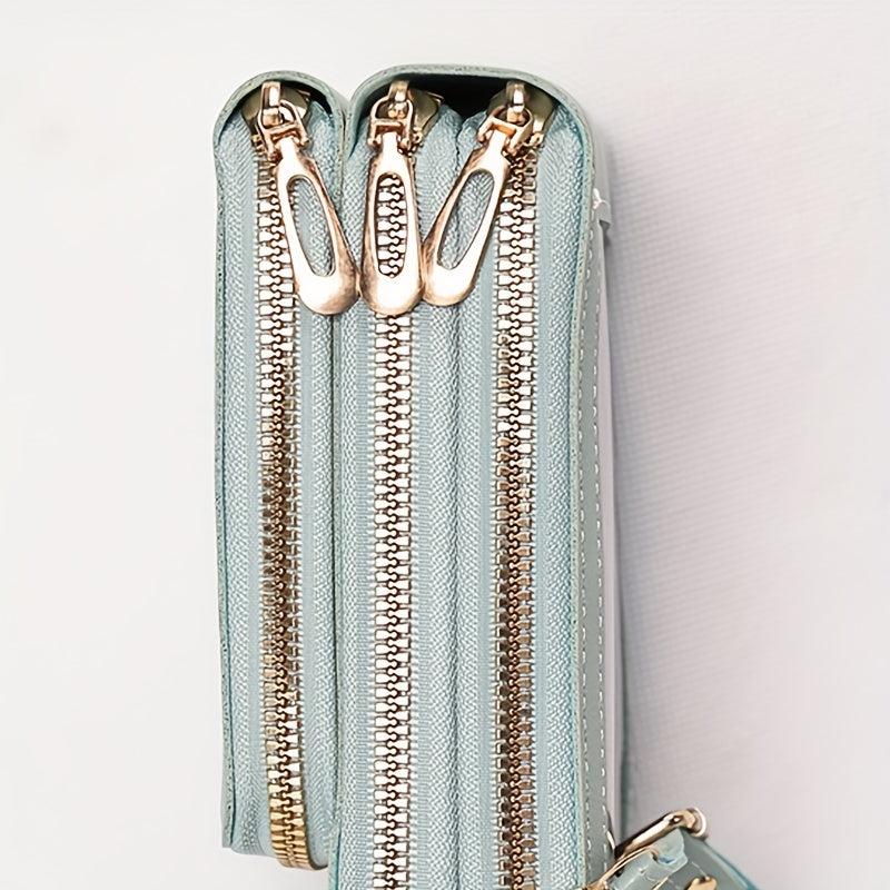 Touch Screen Cell Phone Purse Wallet Small PU Leather Card Pockets Crossbody Bag