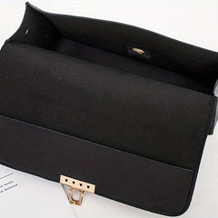 Square Crossbody Bag PU Leather Textured Bag Purse Classic Shoulder Bag