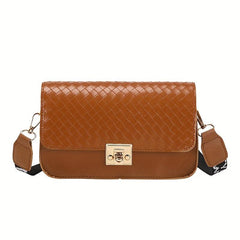Square Crossbody Bag PU Leather Textured Bag Purse Classic Shoulder Bag