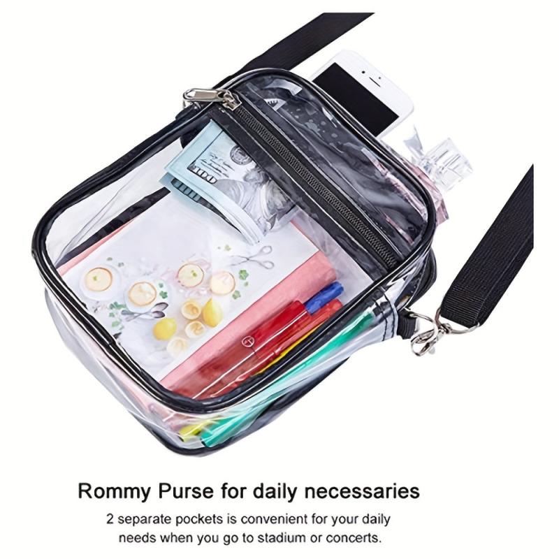 Transparent Waterproof PVC Crossbody Bag Clear Casual Phone Storage Bag