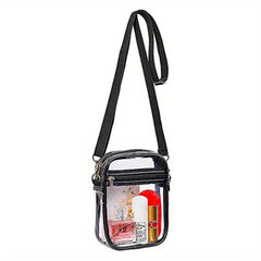Transparent Waterproof PVC Crossbody Bag Clear Casual Phone Storage Bag