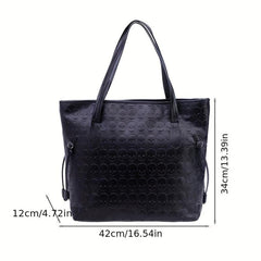 Punk Style Skull Embossed Tote Bag Halloween Ghost Skull Elf Handbag