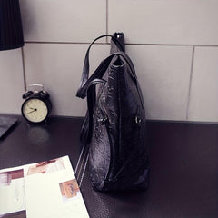 Punk Style Skull Embossed Tote Bag Halloween Ghost Skull Elf Handbag
