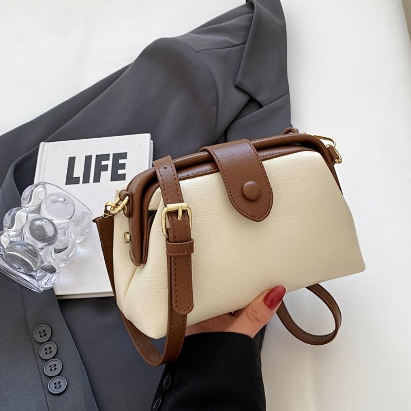 Vintage PU Crossbody Bag Retro Shoulder Phone Bag Women's Casual Handbag