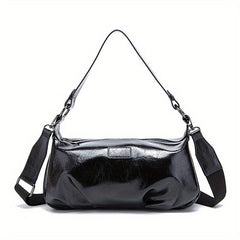 Retro Zipper Underarm Bag Double Layer Crossbody Bag