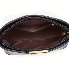 Stylish Crossbody Bag with Metal Decor, PU Leather Shoulder Purse