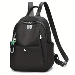 Nylon Backpack Zipper Front Travel Daypack Casual Student Schoolbag