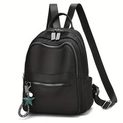 Nylon Backpack Zipper Front Travel Daypack Casual Student Schoolbag