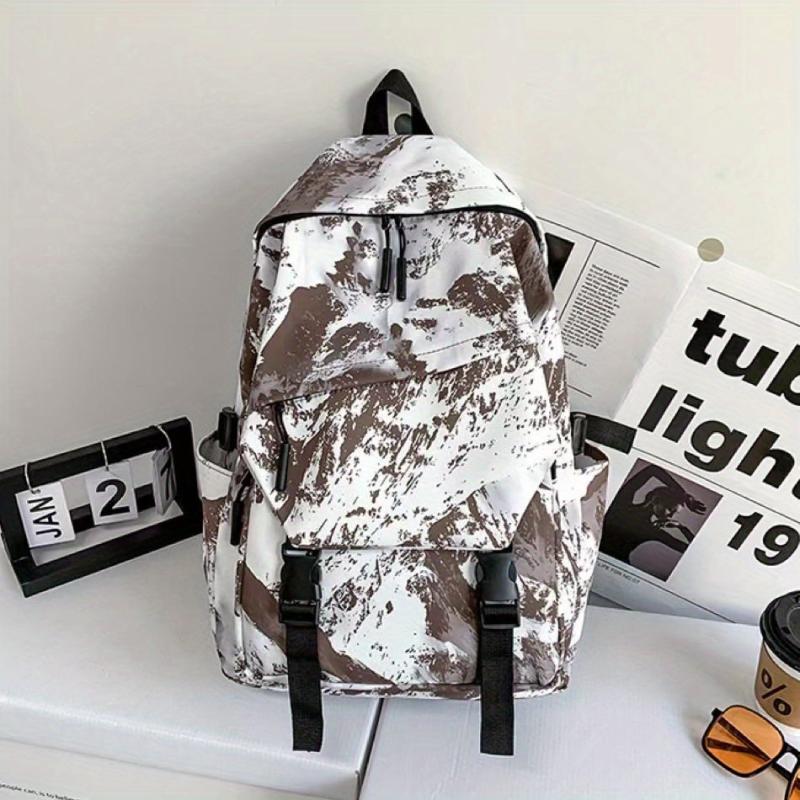 Tie Dye Pattern School Bag Large Capacity Storage Rucksack