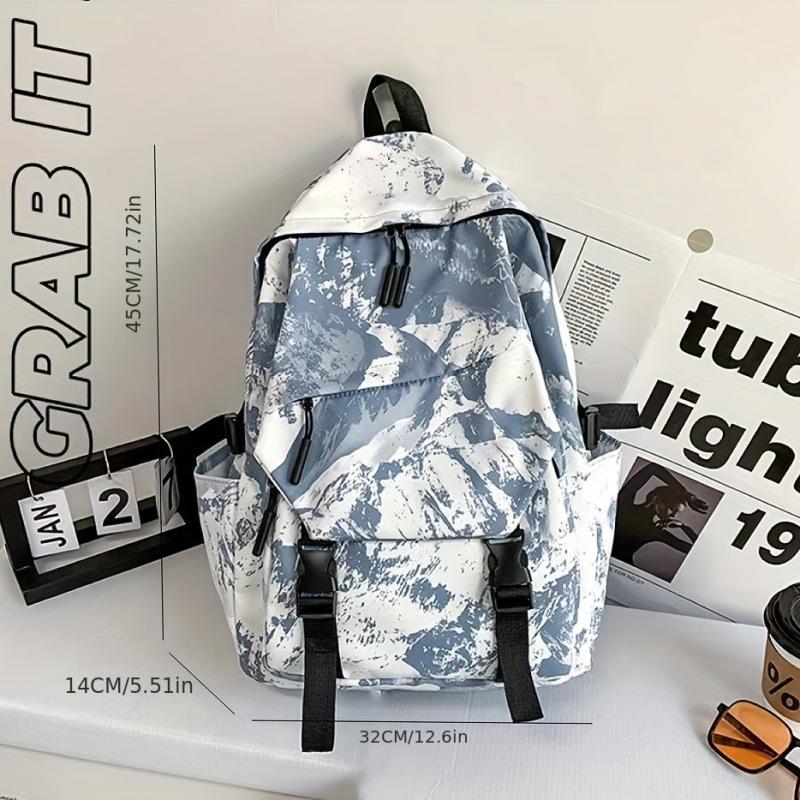 Tie Dye Pattern School Bag Large Capacity Storage Rucksack