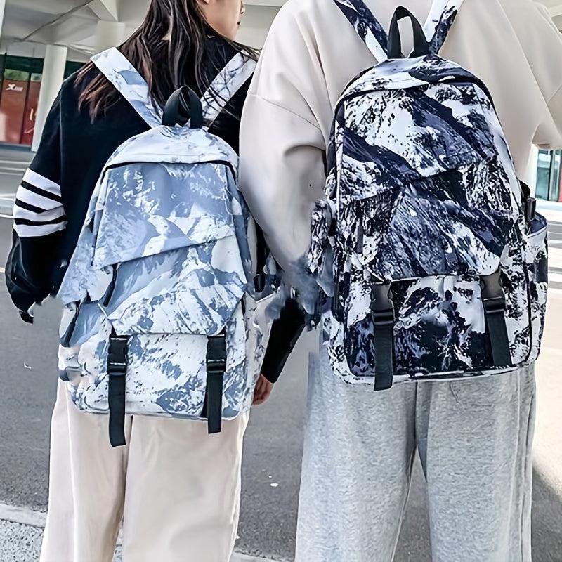 Tie Dye Pattern School Bag Large Capacity Storage Rucksack