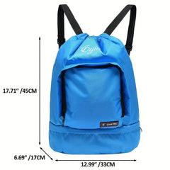 Large Capacity Swimming Backpack Nylon Waterproof Lightweight Fitness Daypack