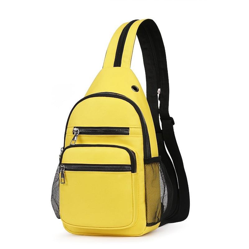 Zipper Front Sling Bag Casual Zipper Strap Backpack