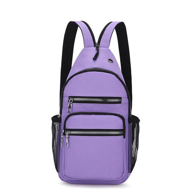 Zipper Front Sling Bag Casual Zipper Strap Backpack