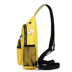 Zipper Front Sling Bag Casual Zipper Strap Backpack