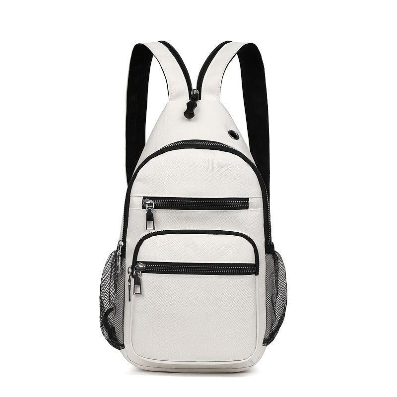 Zipper Front Sling Bag Casual Zipper Strap Backpack
