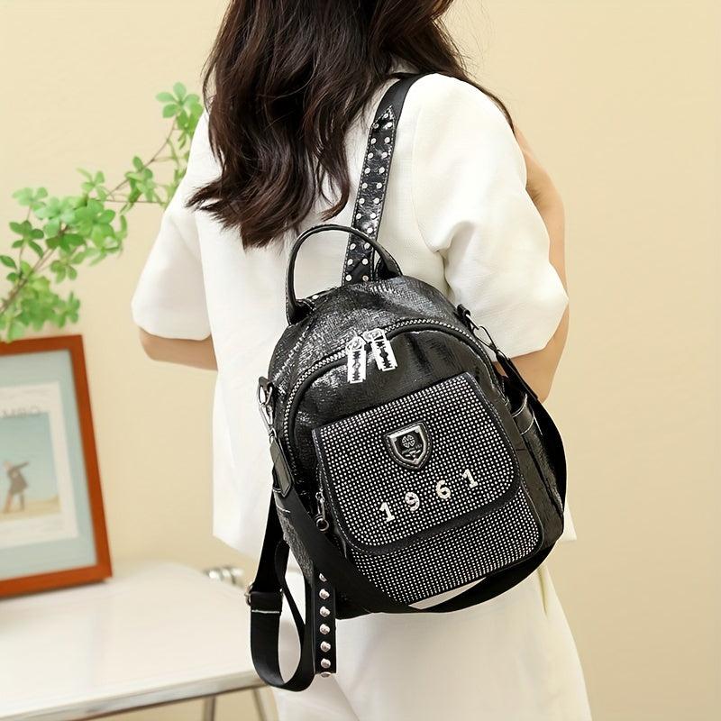 Y2K Rhinestone Backpack Purse Studded Crossbody Bag for Women