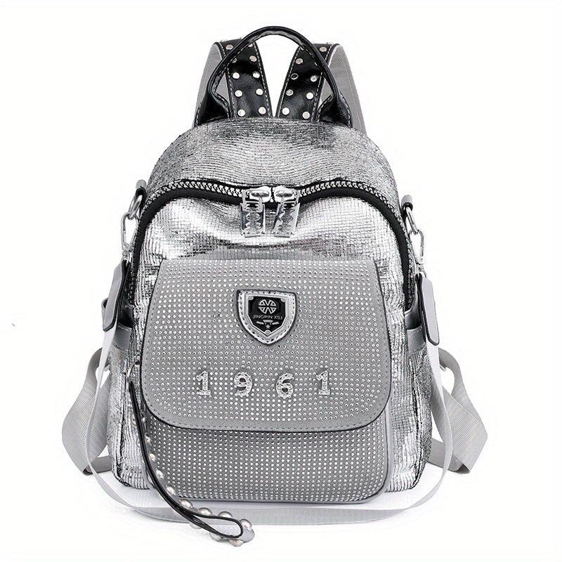 Y2K Rhinestone Backpack Purse Studded Crossbody Bag for Women